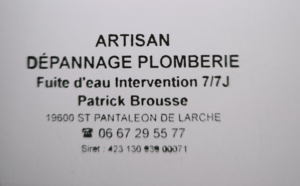 Patrick Brousse Saint-Pantaléon-de-Larche, Professionnel indépendant